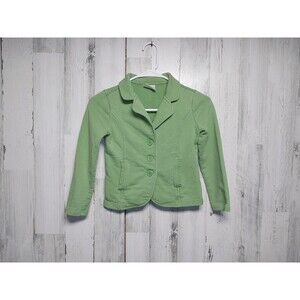 Hanna Andersson Girls 120 Green Terrycloth Jacket